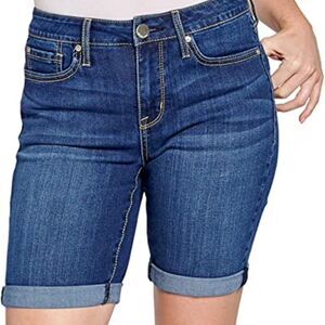 Seven7 Dark Wash Denim Bermuda Shorts Sz 12